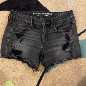 American Eagle women’s black size 8 jean shorts